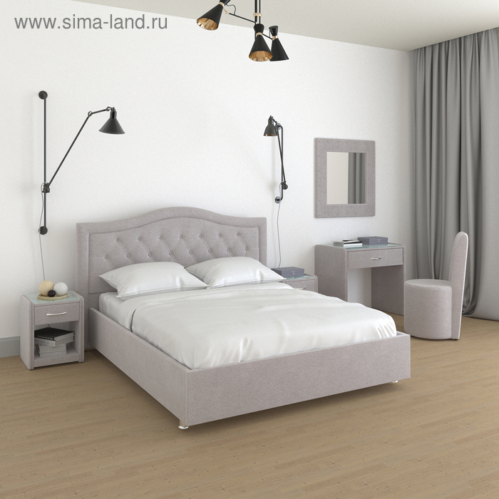 фото Кровать «ротонда» без пм, 160 × 200 см, ортопедическое основание, цвет bravo 25 архитектория