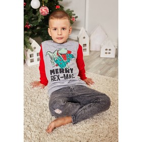 

Джемпер детская KAFTAN "Rex-mas" р.30 (98-104), серый/красный