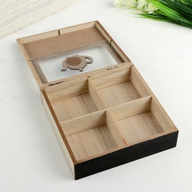 

Шкатулка дерево с делениями "Home is all you need" 5,5х18х18 см