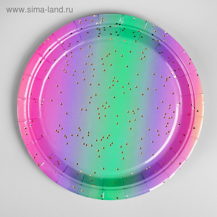 фото Тарелка бумажная «градиент», набор 6 шт. страна карнавалия