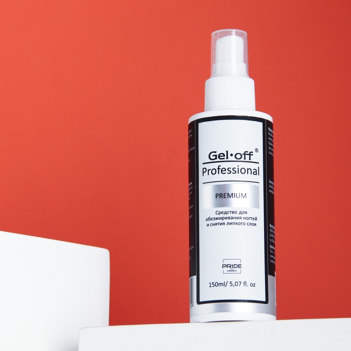 

Средство для обезжиривания ногтей и снятия липкого слоя Gel*off Premium Professional, 150 мл