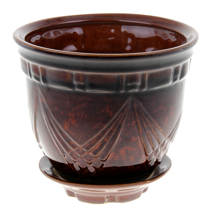 горшок цветочный Мирида №3 2л 15*18см 1сорт коричневый