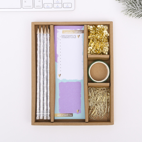 

Набор канцелярских товаров в коробке «Все сбудется», 17 х 2 х 20,4 см