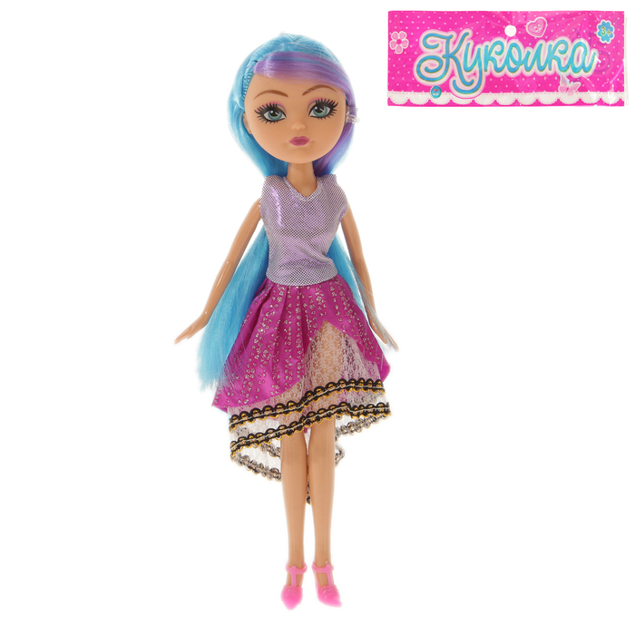 Кукла модная "Полинка" в платье, МИКС