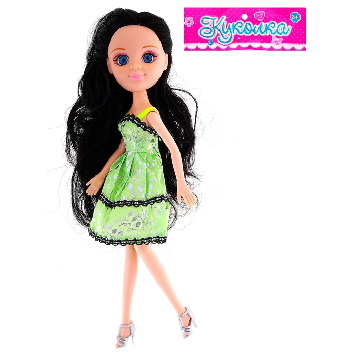 Кукла модная "Полинка" в платье, МИКС
