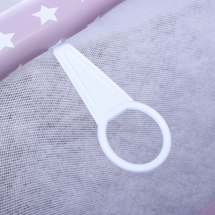 Манеж Polini kids Classic Звезды, цвет макиато-белый 4503336