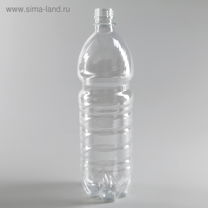 Бутылка одноразовая, 1 л, ПЭТ, без крышки, цвет прозрачный банка одноразовая 1 л цвет прозрачный