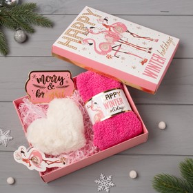 Подарочный набор KAFTAN «Новый год: Pink holidays» носки р, 36-39 (23-25 см), ёлочная игрушка Ош