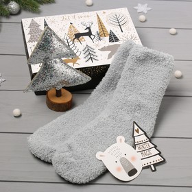 

Подарочный набор KAFTAN "Let it snow" носки р, 36-39 (23-25 см), декор