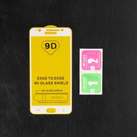 

Защитное стекло 9D LuazON для Samsung Galaxy J7, полный клей, 0.33 мм, 9Н, белое