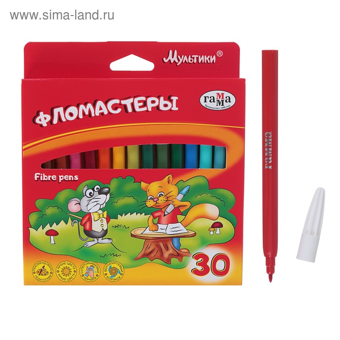 

Фломастеры 30 цветов Гамма "Мультики", картонная упаковка , европодвес 180319_08