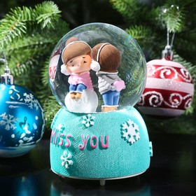 

Сувенир полистоун водяной шар свет, музыка "Малыши - зимняя прогулка" МИКС 12х8,5х8,5 см