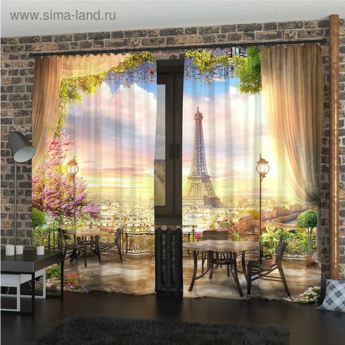 

Фотошторы «Парижское великолепие», размер 145 х 260 см, блэкаут