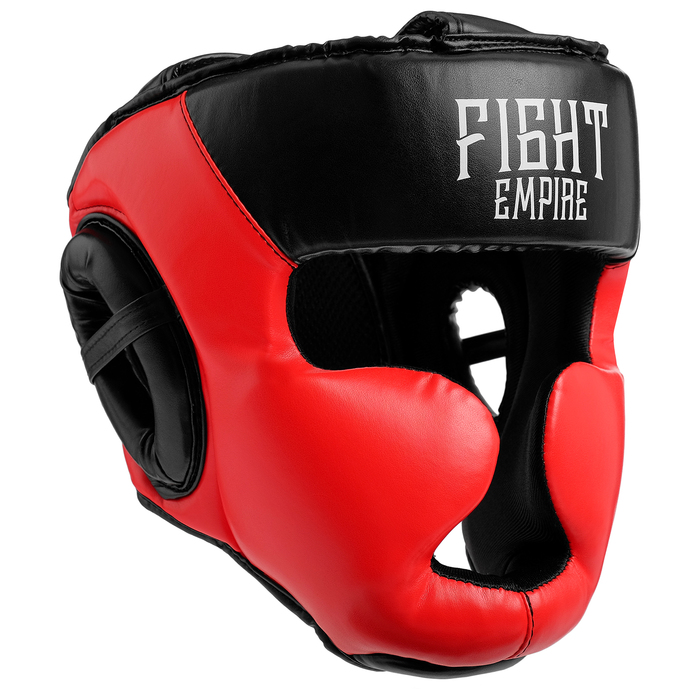 Шлем боксёрский соревновательный FIGHT EMPIRE, размер М, цвет красный