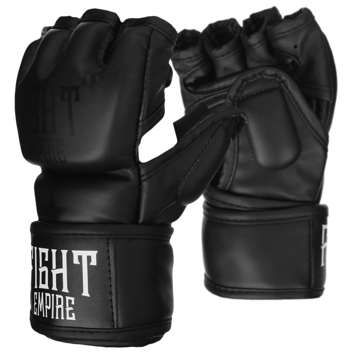 Перчатки для ММА тренировочные FIGHT EMPIRE, чёрные, размер М перчатки для мма тренировочные fight empire размер m