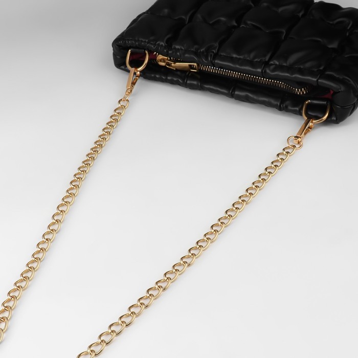Цепочка для сумки, с карабинами, 9 × 14 мм, 120 см, цвет золотой