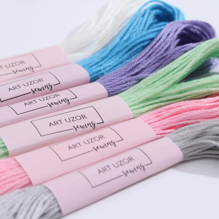 фото Набор ниток мулине №13, 8 ± 1 м, 6 шт арт узор