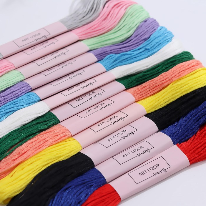 фото Набор ниток мулине №13/14, 8 ± 1 м, 12 шт арт узор