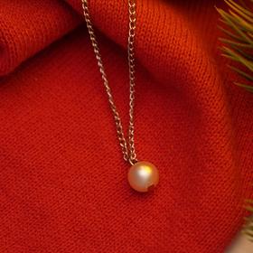 Кулон 'Новогодний' Санта волшебник, жемчужина, цвет белый в серебре, 42 см Ош