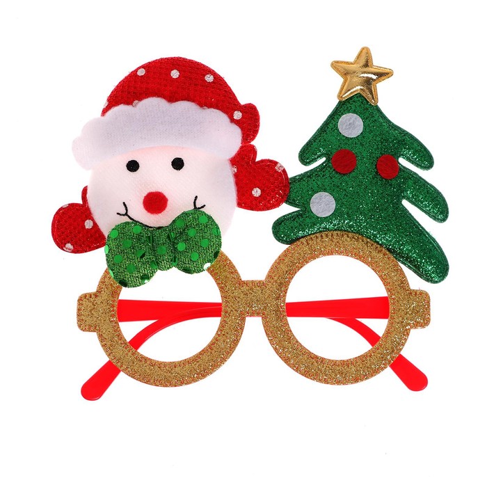 Карнавальные очки «Снеговик с ёлочкой»