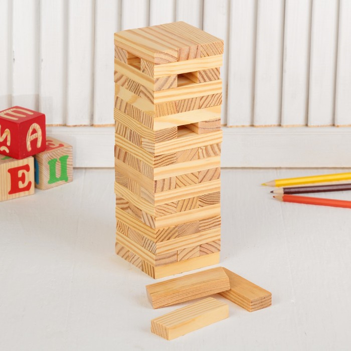 Игра настольная «Падающая башня», 23,5 × 7,5 × 7,5 см