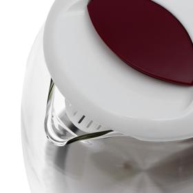 

Чайник электрический WILLMARK WEK-1704G, стекло, 1.7 л, 2200 Вт, бело-красный
