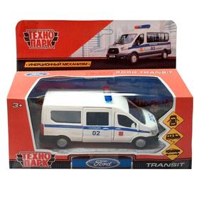 

Машина металлическая инерционная Ford Transit «Полиция», 12 см, двери открываются