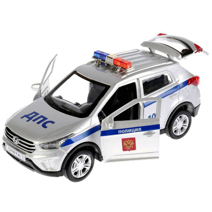 Машина металлическая Hyundai Creta «Полиция», 12 см, световые и звуковые эффекты, открываются двери машина металлическая hyundai creta полиция 12 см световые и звуковые эффекты открываются двери