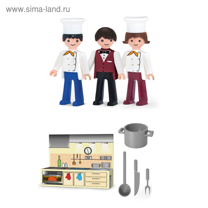 Игровой набор «Кухня», с фигурками поваров и официанта