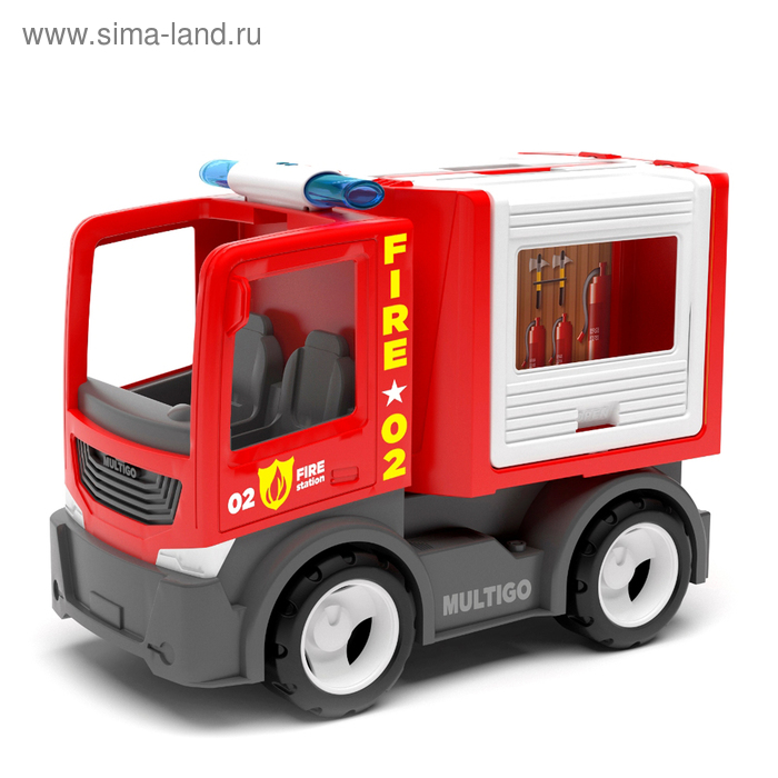 Машинка Efko MultiGo «Пожарный грузовик» машины multigo грузовик со строительной платформой и кубиками