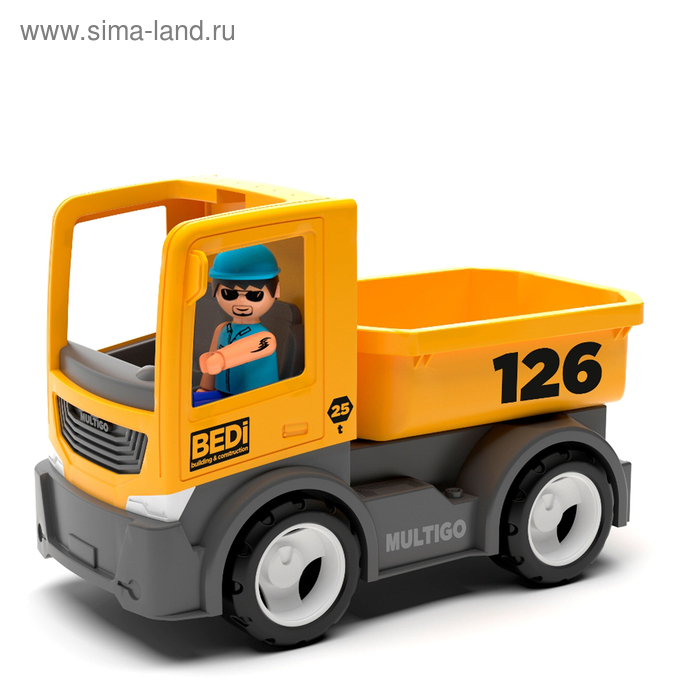 Машинка Efko MultiGo «Строительный грузовик», с водителем грузовик efko multigo build с водителем 27271 22 см желтый