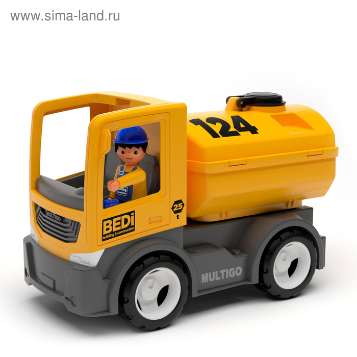 цена Машинка Efko MultiGo «Строительный грузовик-цистерна», с водителем