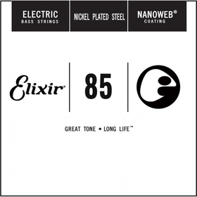 

Отдельная струна для бас-гитары Elixir 15385 Nanoweb никелированная, .085