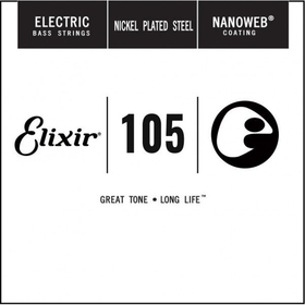 

Отдельная струна для бас-гитары Elixir 15405 Nanoweb никелированная, .105