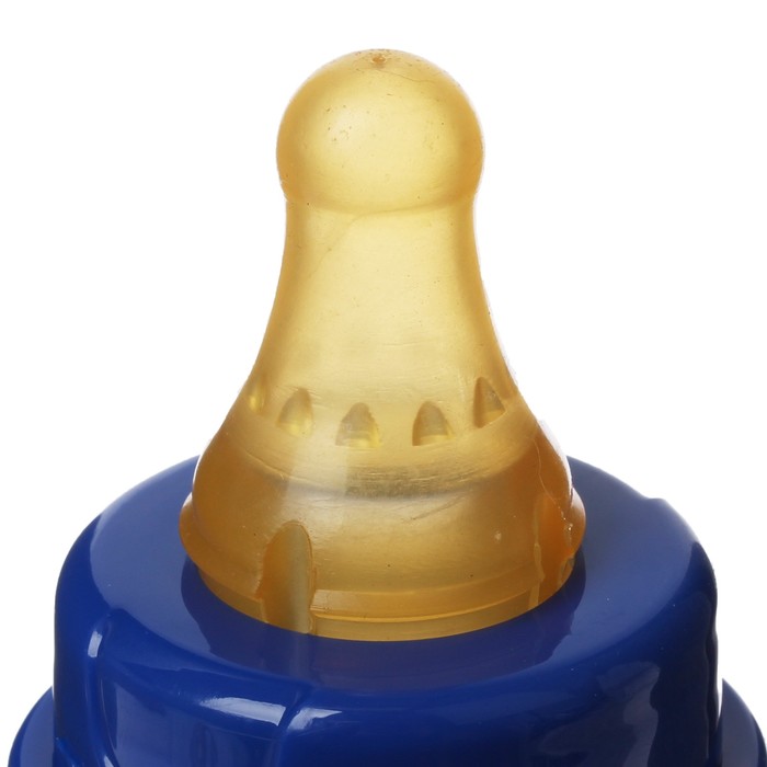 Бутылочка для кормления с латексной соской, 125 мл, от 0 мес., цвета МИКС