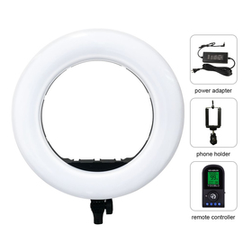 

Кольцевая лампа OKIRA LED RING AX 480 E, 48 Вт, 240 светодиодов, d=45 см, + штатив, дисплей