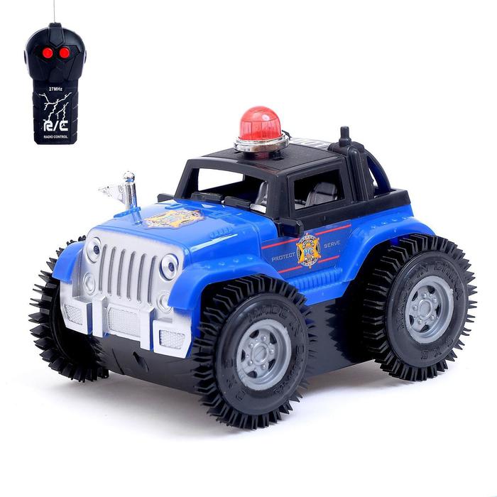 Машина перевёртыш радиоуправляемая «Полиция», работает от батареек, цвет синий машина радиоуправляемая полиция работает от батареек