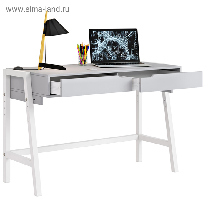 

Стол письменный Polini kids Mirum 1440 низкий, серый-белый