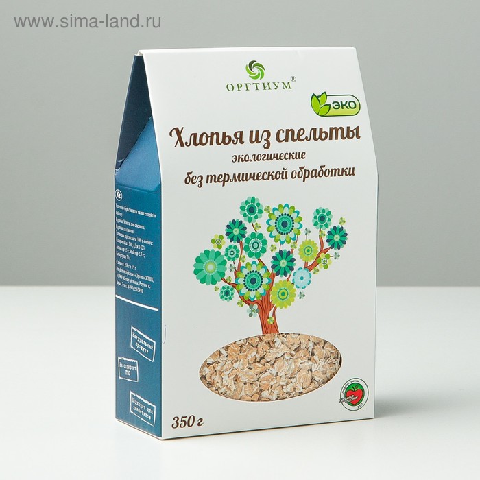 Хлопья из спельты, цельнозерновые, без термической обработки, 350 г