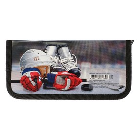 

Пенал 1 секция, 90 х 190 мм, ламинированный картон, «Оникс», ПКК 02- 5, Hockey