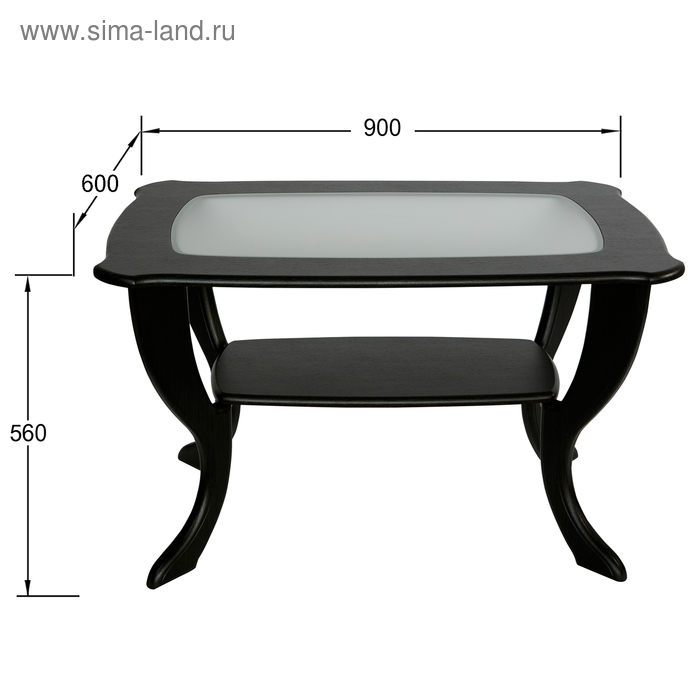 

Стол журнальный «Маэстро», со стеклом сжс-01, 900 × 600 × 560 мм, цвет венге