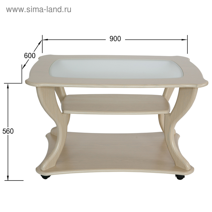 

Стол журнальный «Маэстро», со стеклом сжс-02, 900 × 600 × 560 мм, цвет дуб белёный