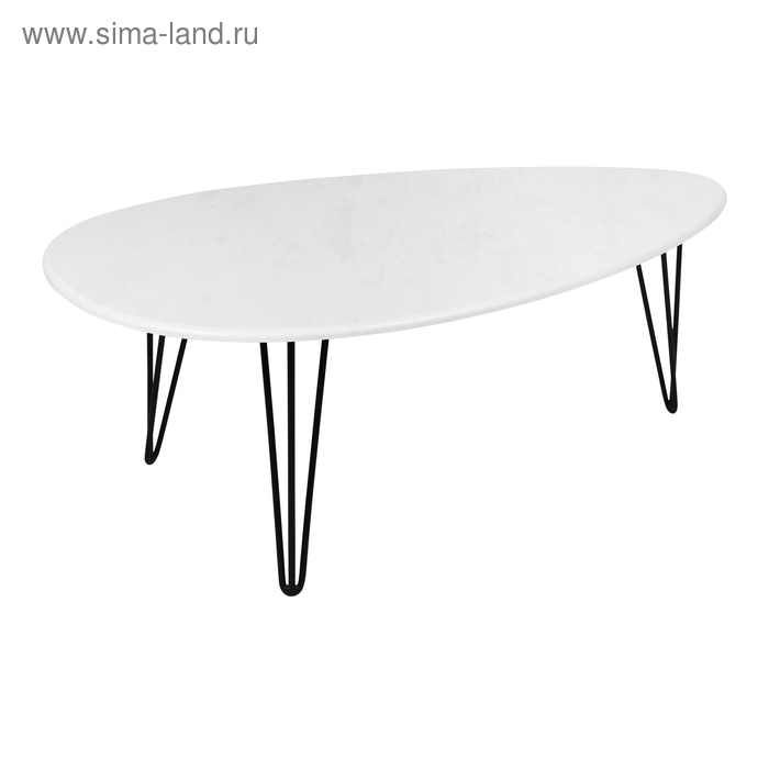 Стол журнальный «Шеффилд», 1200 × 700 × 446 мм, цвет белый бетон стол журнальный шеффилд 1200 × 700 × 446 мм цвет серый бетон