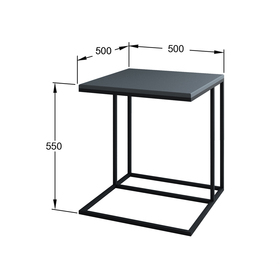 Стол придиванный «Эгрет», 500 × 500 × 550 мм, цвет графит от Сима-ленд