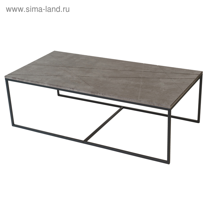 Стол журнальный «Геометрика», 1200 × 600 × 390 мм, цвет серый бетон стол журнальный китч 1200 × 600 × 390 мм цвет дуб американский серый бетон