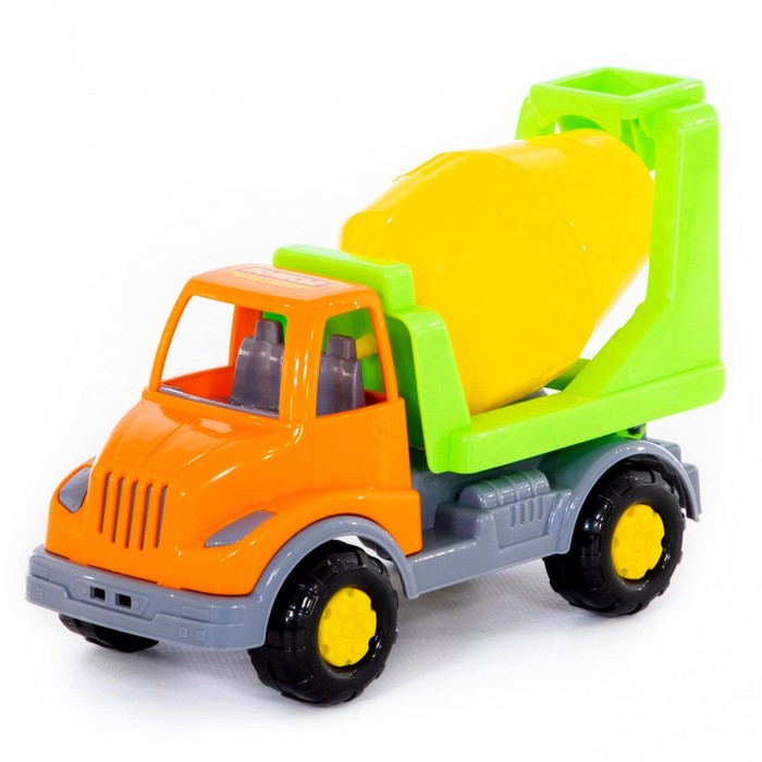 леон автомобиль бетоновоз в коробке Автомобиль — бетоновоз «Леон», цвета МИКС