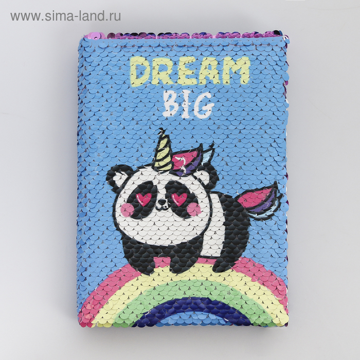 

Блокнот пайетки DREAM BIG, А6 , 78 листов