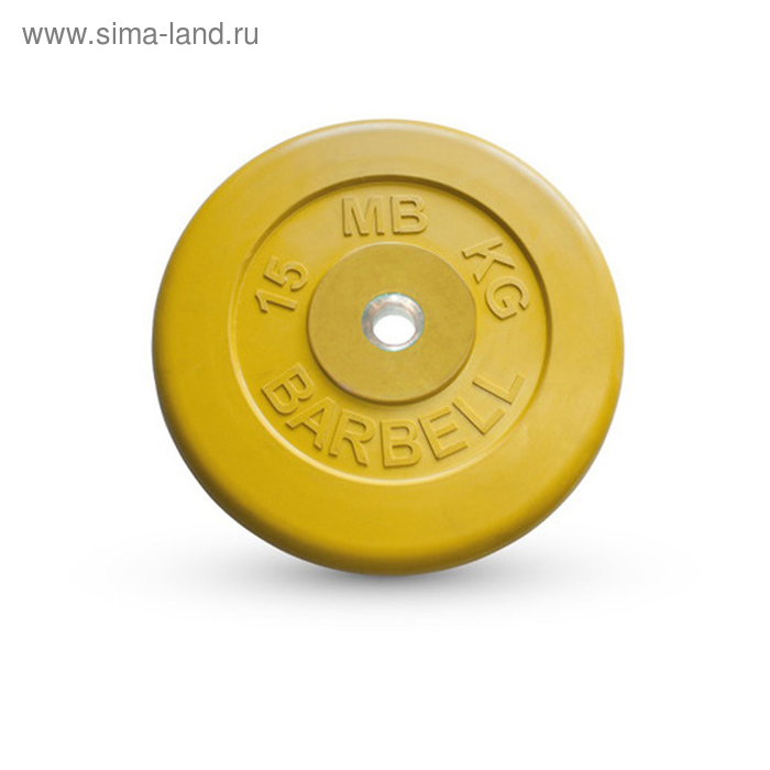 диск обрезиненный цветной 3 handle d 26 15 кг Диск обрезиненный d=26 мм цветной 15 кг, цвет жёлтый
