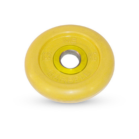 Диск обрезиненный d=51 мм цветной 1,25 кг, цвет жёлтый Ош