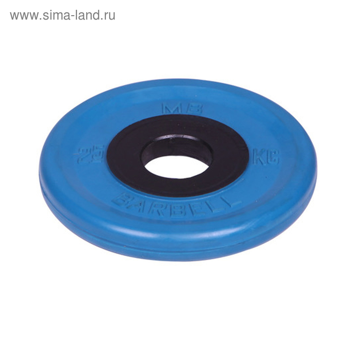 фото Диск олимпийский d=51 мм цветной 2,5 кг, цвет синий barbell